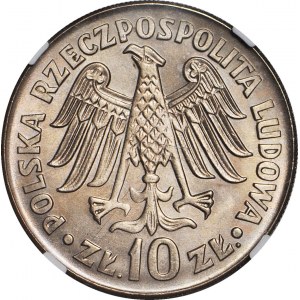 10 Gold 1964, Kasimir der Große, Relief, Münzstätte
