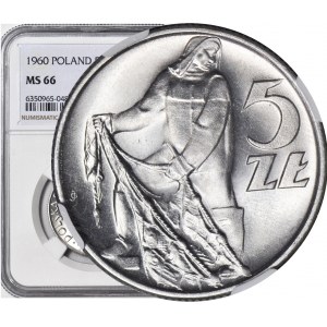 5 złotych 1960, Rybak, menniczy