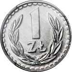 1 złoty 1985, mennicze, zdwojenie rysunku stempla - DOUBLE DIE