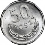 50 Pfennige 1957, postfrisch, 335 Grad Drehung.