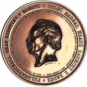 Tschechische Republik, Medaille 1859, Enthüllung des Radetzky-Denkmals in Prag, 80,5 mm
