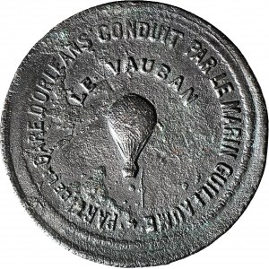 France, 10 centimes 1870 - balloon mail at the siege of Paris, le Vauban