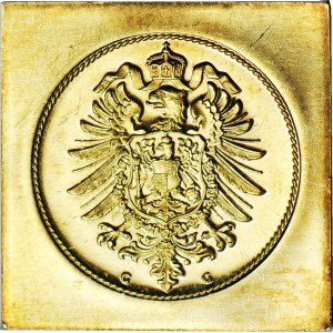 Germany, German Empire, 10 fenig 1873 G, CLIP IN GOLD