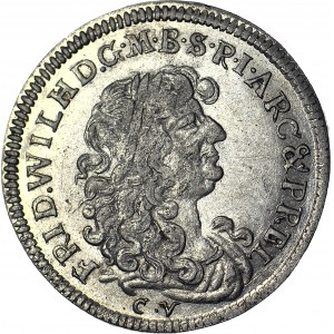 RR-, Deutschland, Brandenburg-Preußen, Friedrich Wilhelm, Sixpak 1674 CV, Königsberg, seltener Schildtyp