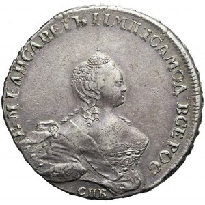 Rosja, Elżbieta II, Rubel 1755 СПБ IМ, Petersburg