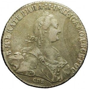 Russia, Catherine II, Ruble 1774 СПБ-ФЛ