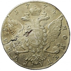Russland, Katharina II., Rubel 1774 СПБ-ФЛ