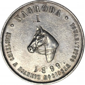 RRR-, Russia, Nicholas II, Ćmielów Horse Racing Society, 1st Prize 1899, SILVER, 48mm