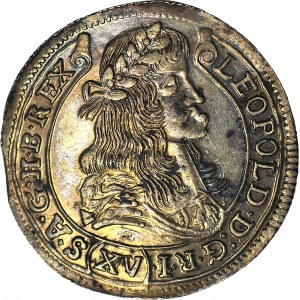 Węgry, Leopold I, 15 krajcarów 1679 KB, Kremnica, mennicze