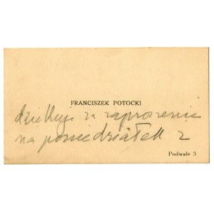 Franciszek Potocki (1877-1949) właściciel dóbr, dziennikarz, polityk konserwatywny...