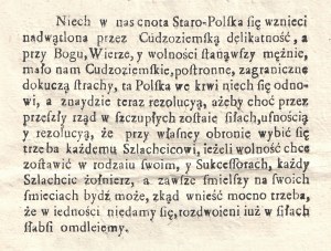 JABŁONOWSKI Jan Kajetan (1699-1764): Mowa J.O.Xcia JMci Jabłonowskiego...