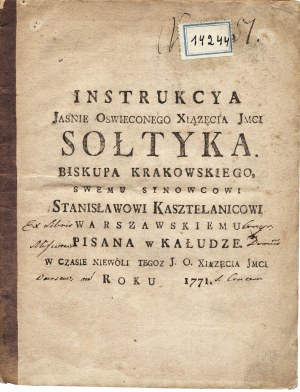 SOŁTYK Kajetan Ignacy (1715-1788)...