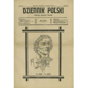 [KOŚCIUSZKO] Dziennik Polski Polityczny, społeczny i literacki. R. III, Nr. 283. 15/X 1817 - 15/X 1917...