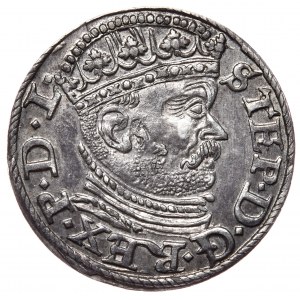 Stefan Batory, trojak 1586, Ryga, duża głowa
