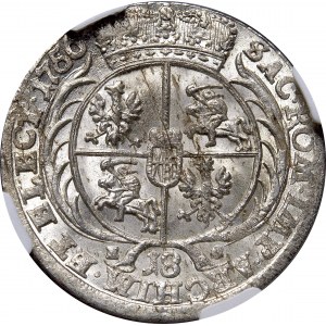 August III, ort koronny 1756, Lipsk, mniejsza głowa