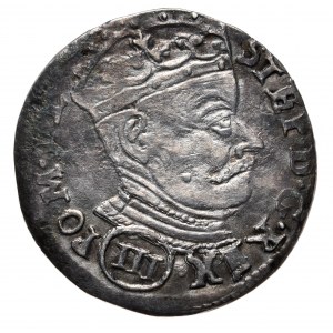 Stefan Batory, Trojak 1580, Wilno - (III) pod popiersiem