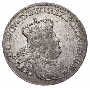 August III Sas, Ort Lipsk 1756 EC - małe popiersie