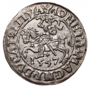 Zygmunt II August, Półgrosz 1547 Wilno - LI / LITVA