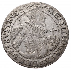Zygmunt III Waza, ort 1623, Bydgoszcz, rzadsze popiersie, szeroka korona na rewersie
