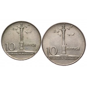 10 złotych 1965 Duża Kolumna i 1966 Mała Kolumna