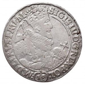 Zygmunt III Waza, ort 1621, Bydgoszcz, (16) pod popiersiem, przebitka błędu 11 na 16 w cyfrze nominału