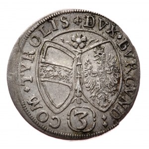 Austria, Tyrol, Ferdynand Karol, 3 krajcary 1660