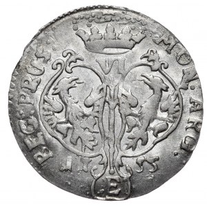 Prusy, Fryderyk II, szóstak 1755 E, Królewiec, PRUS