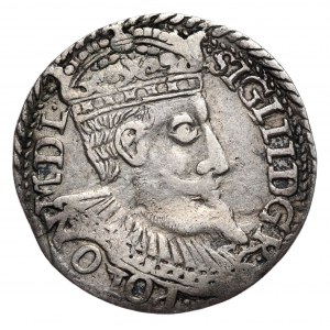 Zygmunt III Waza, trojak 1598, Olkusz, duża głowa, POLON