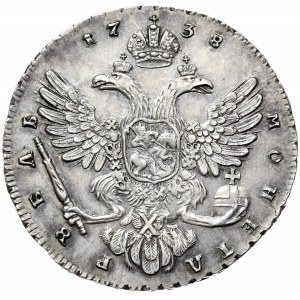 Rosja, Anna, rubel 1738, Moskwa