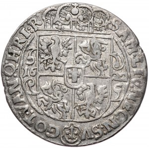 Zygmunt III Waza, ort 1622, Bydgoszcz, rzadszy typ szarfy, Pogoń z krótkim mieczem