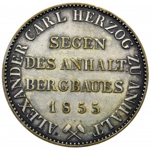 Niemcy, Anhalt, talar 1855, górniczy