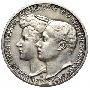 Niemcy, Saksonia, 3 marki 1910 A, Berlin, ślub księcia