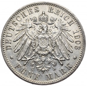 Niemcy, Wirtembergia, 5 marek 1903 F, Stuttgart