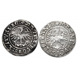 Zygmunt I, zestaw dwóch półgroszy 1511 i 1525, Litwa