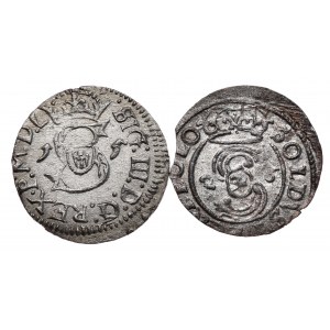 Zygmunt III Waza, zestaw 2 szelągów 1615 i 1625