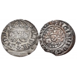 Zygmunt III Waza, zestaw 2 szelągów 1615 i 1625