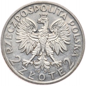 Kolekcja monet 1934-39, 2 złote 1934 kobieta