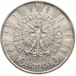 Kolekcja monet 1934-39, 10 złotych 1937 Piłsudski