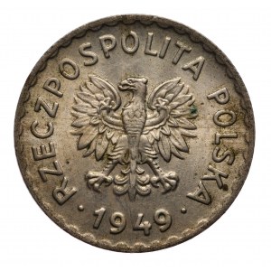 PRL, 1 złoty 1949, miedzionikiel