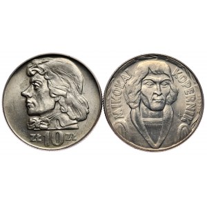 PRL, zestaw 10 złotych 1959, Kopernik i Kościuszko