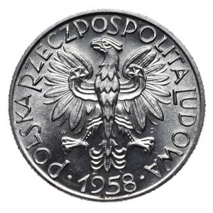 PRL, 5 złotych 1958 Rybak - BAŁWANEK