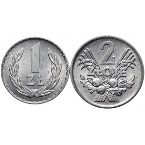 PRL, 1 złoty, 2 złote 1973