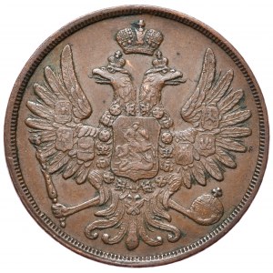 Zabór rosyjski, Mikołaj I, 2 kopiejki 1855 BM, Warszawa