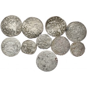 Zestaw 10 monet - od półgroszy litewskich Aleksandra do 5 groszówki 1811