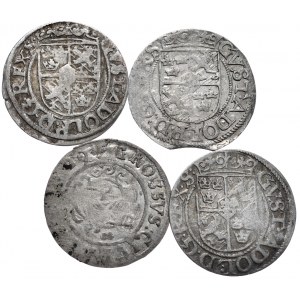 Okupacja szwedzka, zestaw 4 monet - 3 półtoraki Ryga, grosz 1629, Elbląg