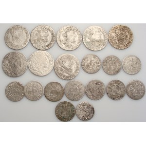 Zestaw 20 monet XVI-XVII w. (głównie Zygmunt III), szóstaki, półtoraki