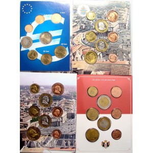 Euro and trial euro, set of 4 blisters