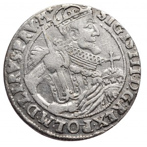 Zygmunt III Waza, ort 1623, Bydgoszcz, PRV:M+, szeroka korona na rewersie