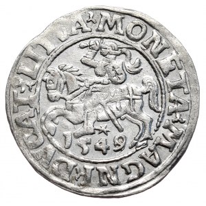 Sigismund II Augustus, Half-penny 1549/8, Vilnius - LI/LITVA, date punctuation