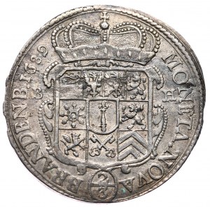 Preußen, Friedrich III., 2/3 Taler 1689 B-H, Minden